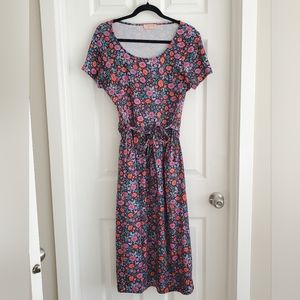 Popsy floral midi dress with POCKETS